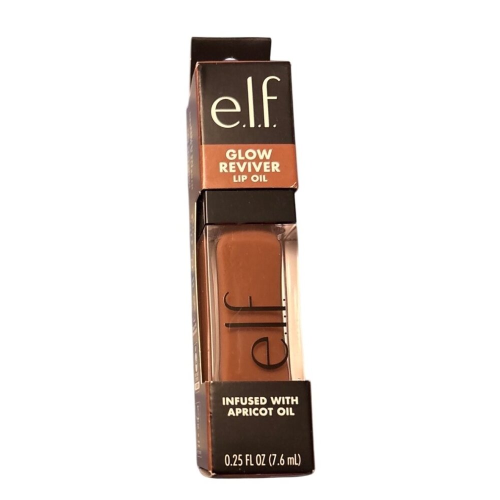 ELF Lip Oil Glow Reviver Honey Talks Ultra Plush Applicator Vegan #82005